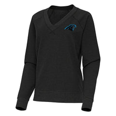 Carolina Panthers  Antigua Women's Varsity Tri-Blend V-Neck Long Sleeve T-Shirt