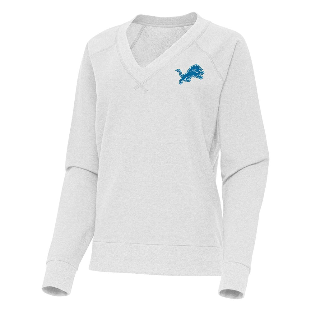 Detroit Lions  Antigua Women's Varsity Tri-Blend V-Neck Long Sleeve T-Shirt