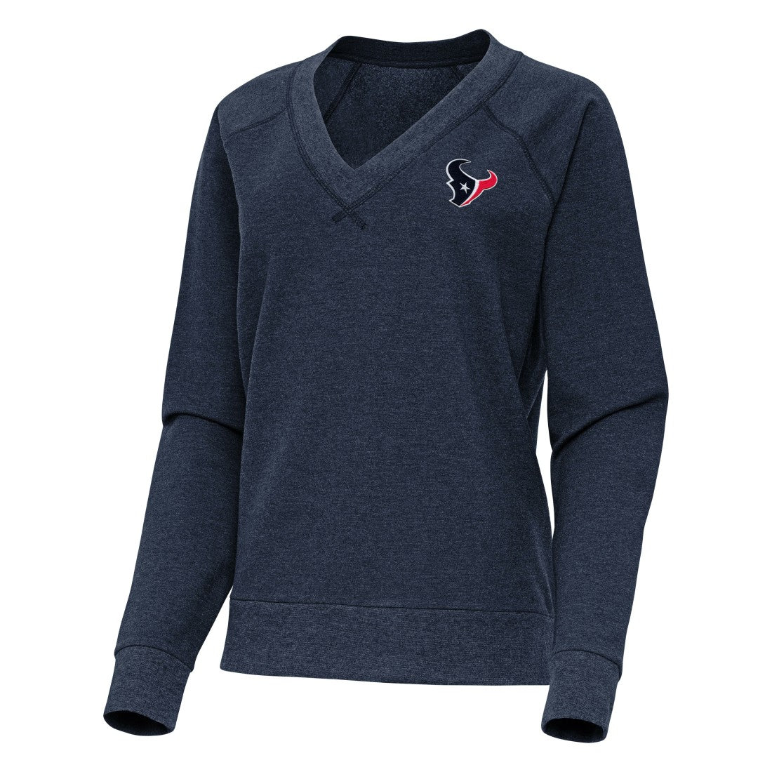 Houston Texans  Antigua Women's Varsity Tri-Blend V-Neck Long Sleeve T-Shirt