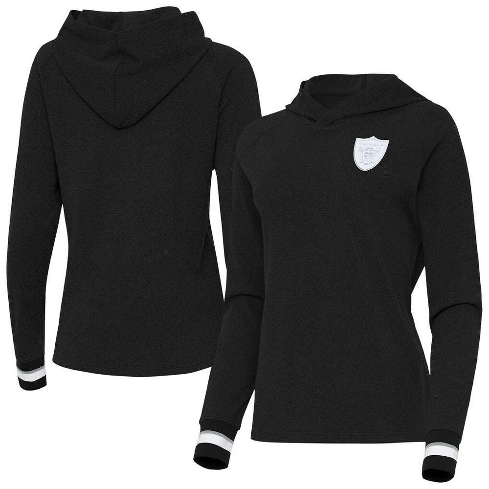 Las Vegas Raiders  Antigua Women's Trek Raglan Pullover Hoodie