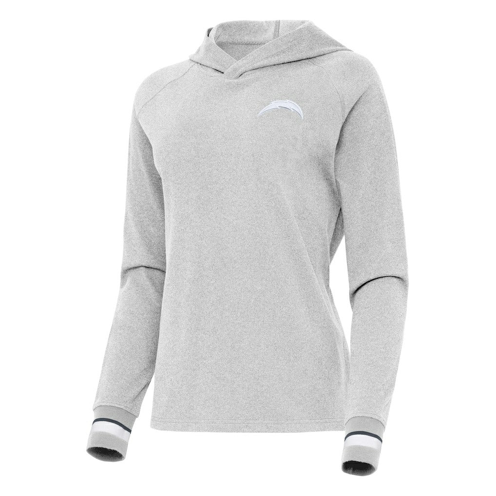 Los Angeles Chargers  Antigua Women's Trek Raglan Pullover Hoodie