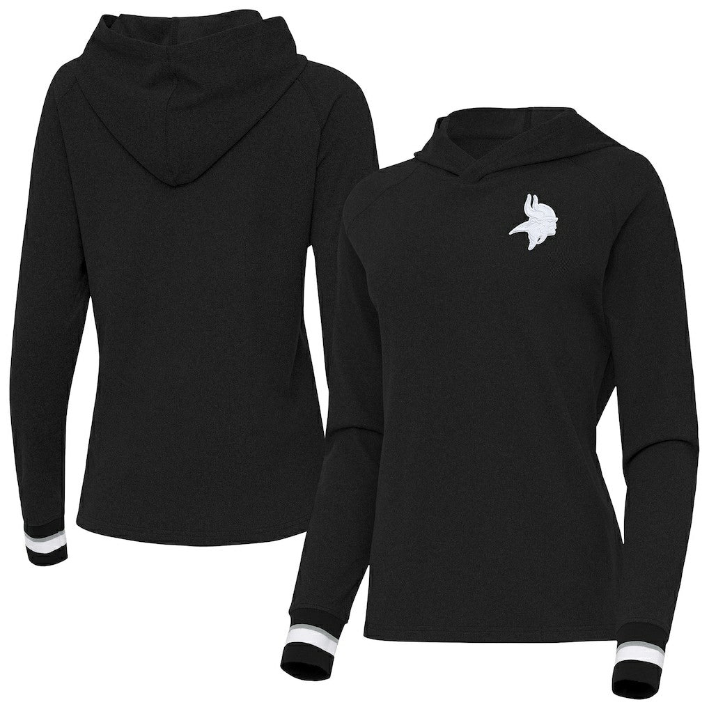 Minnesota Vikings  Antigua Women's Trek Raglan Pullover Hoodie
