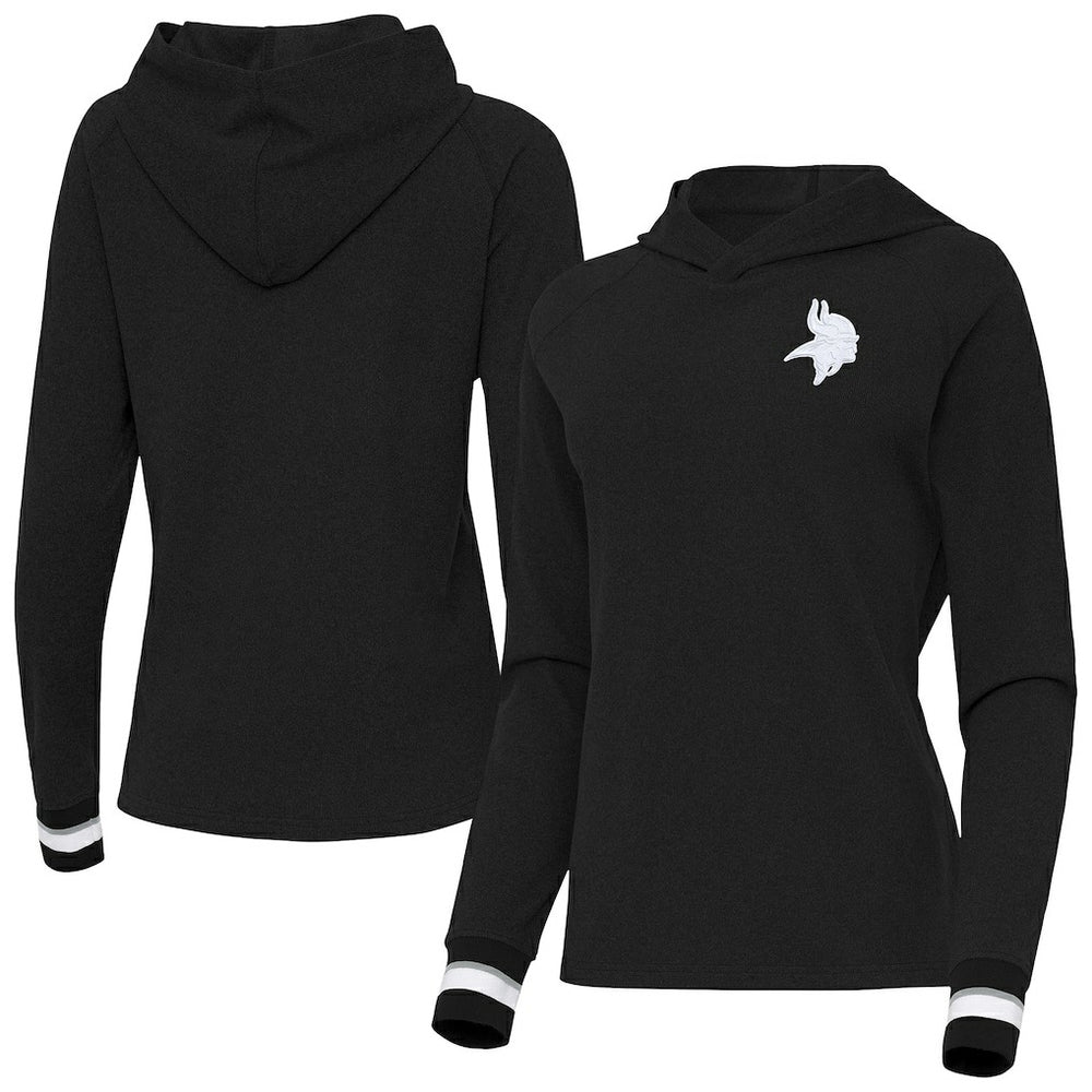 Minnesota Vikings  Antigua Women's Trek Raglan Pullover Hoodie