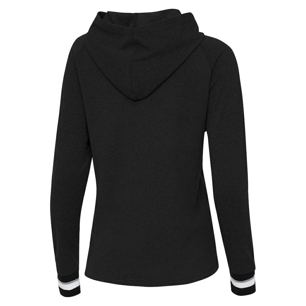 New Orleans Saints  Antigua Women's Trek Raglan Pullover Hoodie