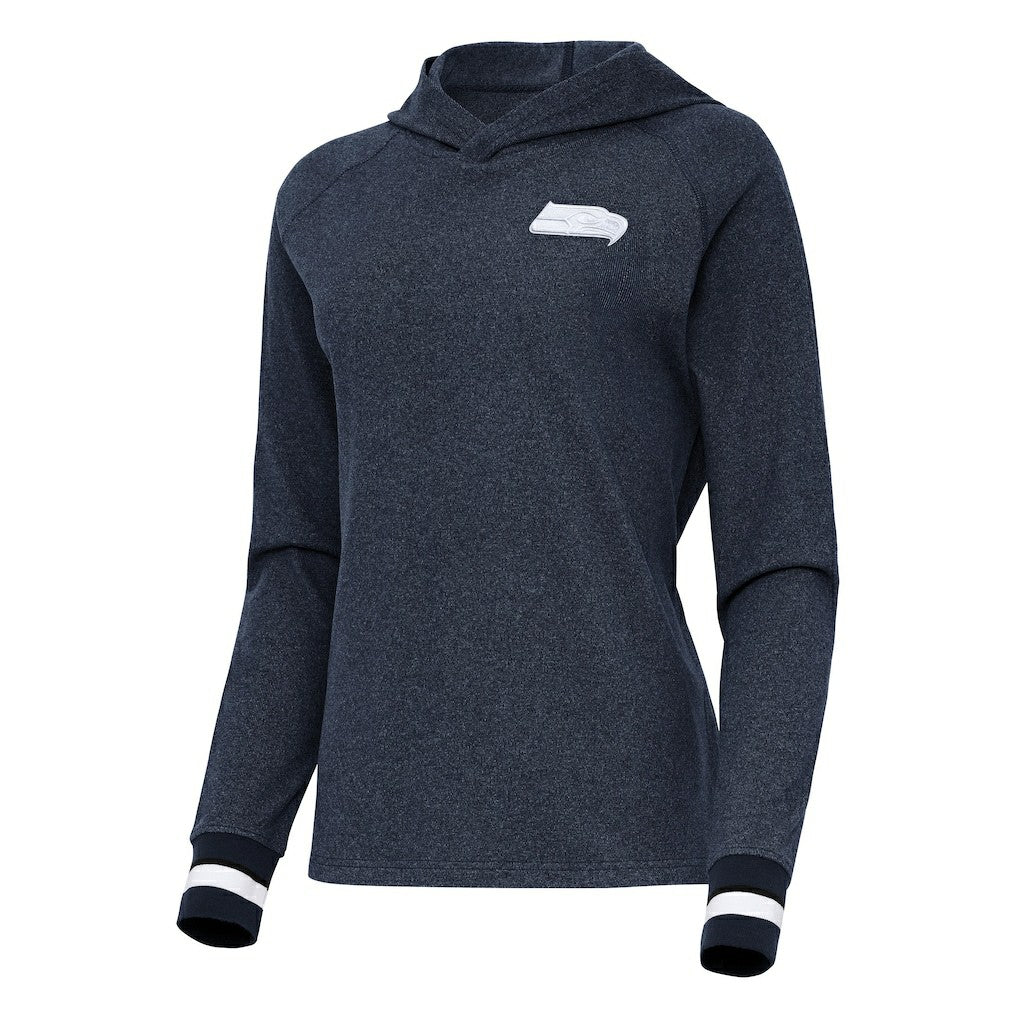 Seattle Seahawks  Antigua Women's Trek Raglan Pullover Hoodie