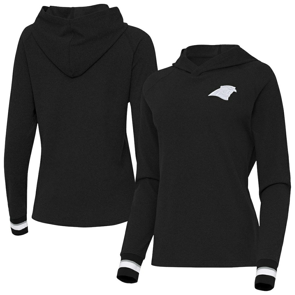 Carolina Panthers  Antigua Women's Trek Raglan Pullover Hoodie
