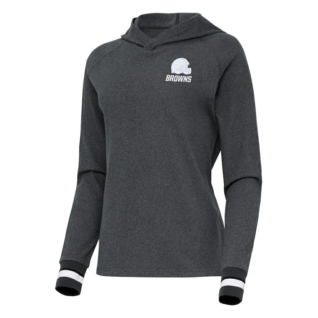 Cleveland Browns  Antigua Women's Trek Raglan Pullover Hoodie