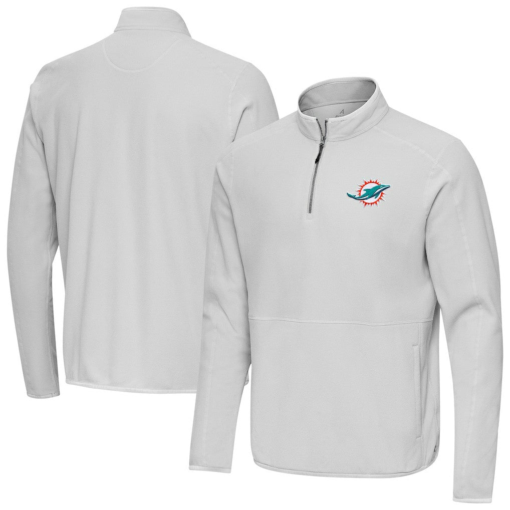 Miami Dolphins  Antigua Step Up Quarter-Zip Pullover