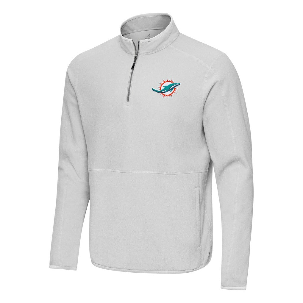 Miami Dolphins  Antigua Step Up Quarter-Zip Pullover
