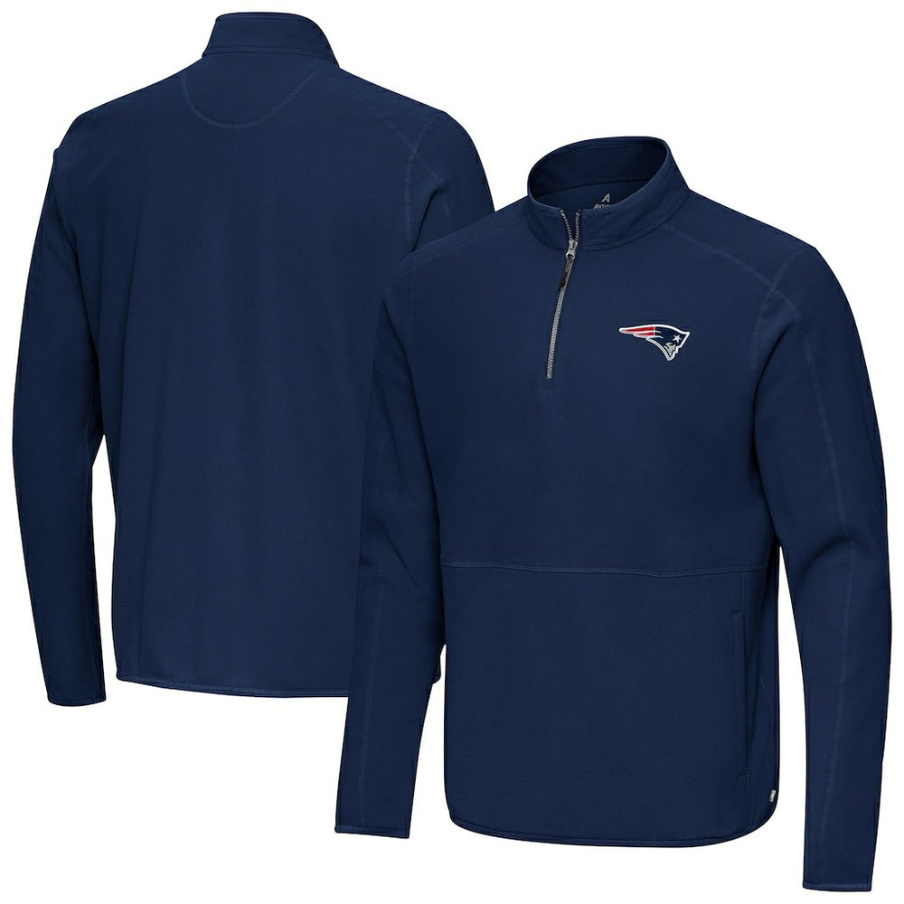 New England Patriots  Antigua Step Up Quarter-Zip Pullover