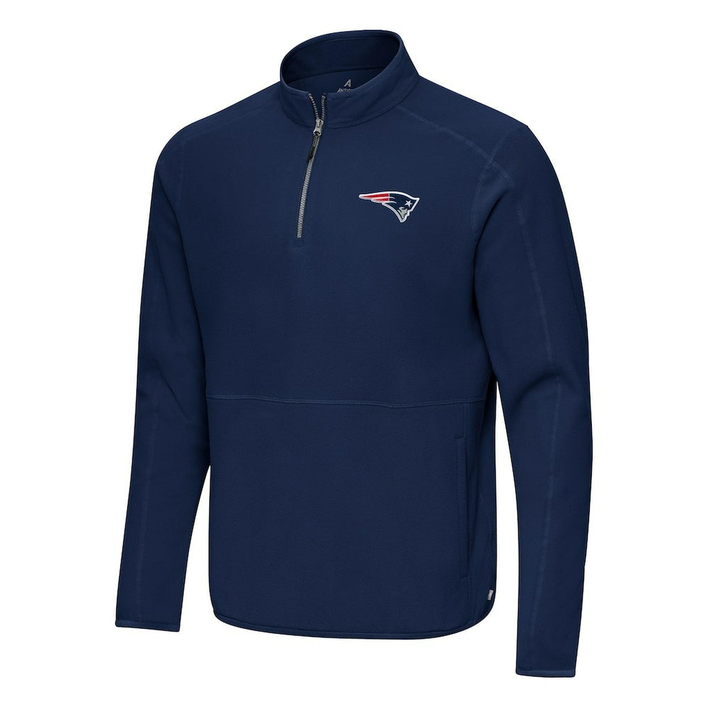 New England Patriots  Antigua Step Up Quarter-Zip Pullover