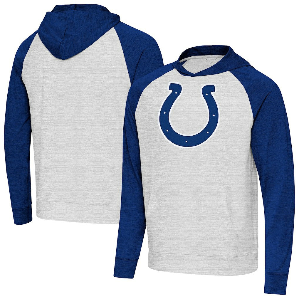 Indianapolis Colts  Antigua Urgent Raglan Pullover Hoodie