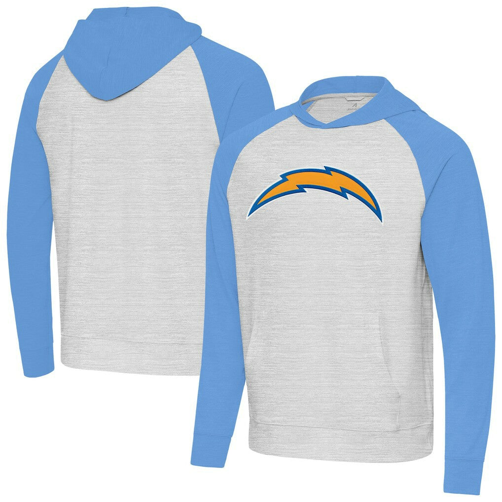 Los Angeles Chargers  Antigua Urgent Raglan Pullover Hoodie
