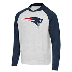 New England Patriots  Antigua Urgent Raglan Pullover Hoodie
