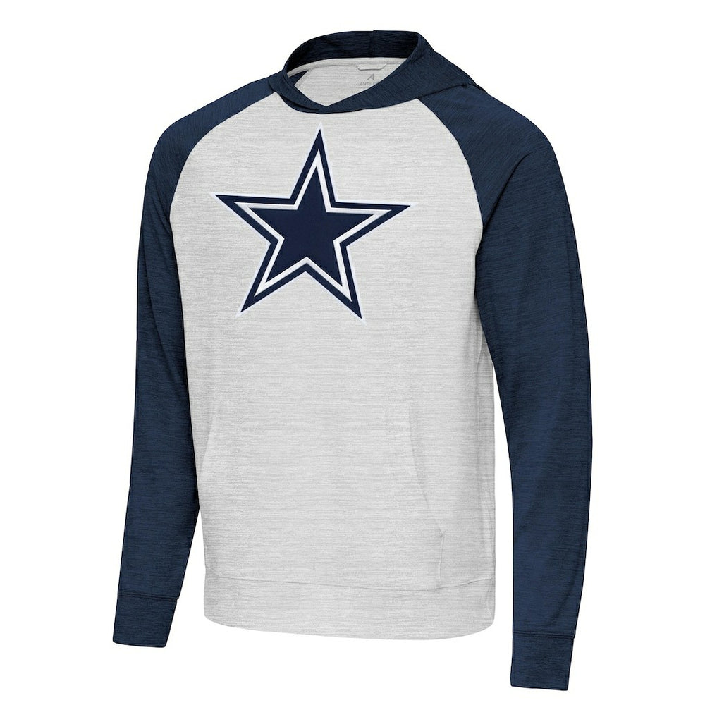 Dallas Cowboys  Antigua Urgent Raglan Pullover Hoodie