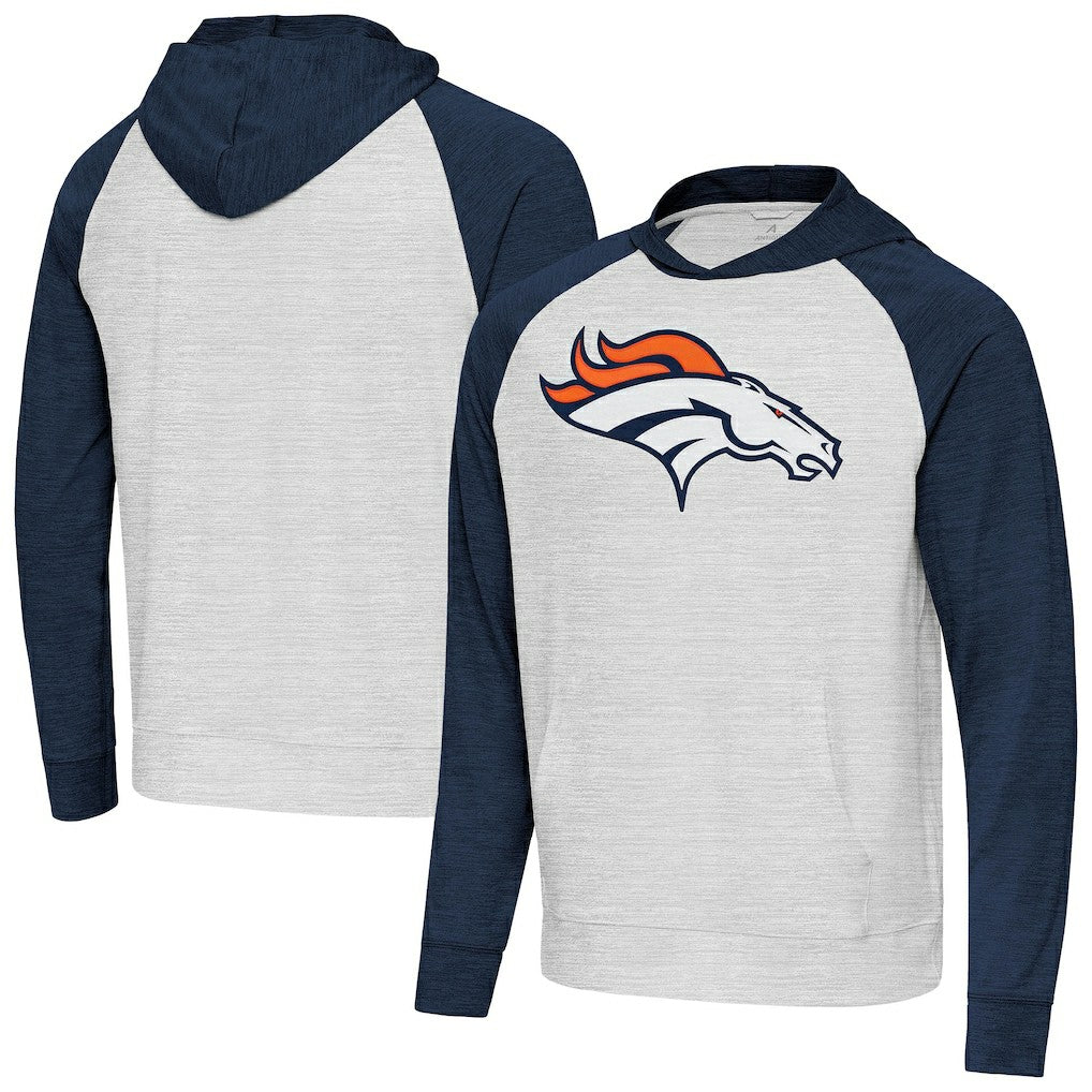 Denver Broncos  Antigua Urgent Raglan Pullover Hoodie