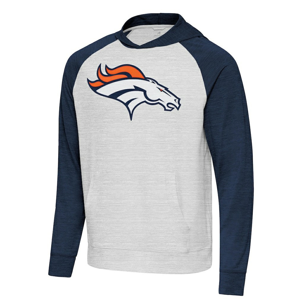 Denver Broncos  Antigua Urgent Raglan Pullover Hoodie
