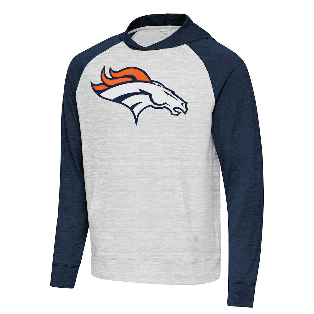 Denver Broncos  Antigua Urgent Raglan Pullover Hoodie