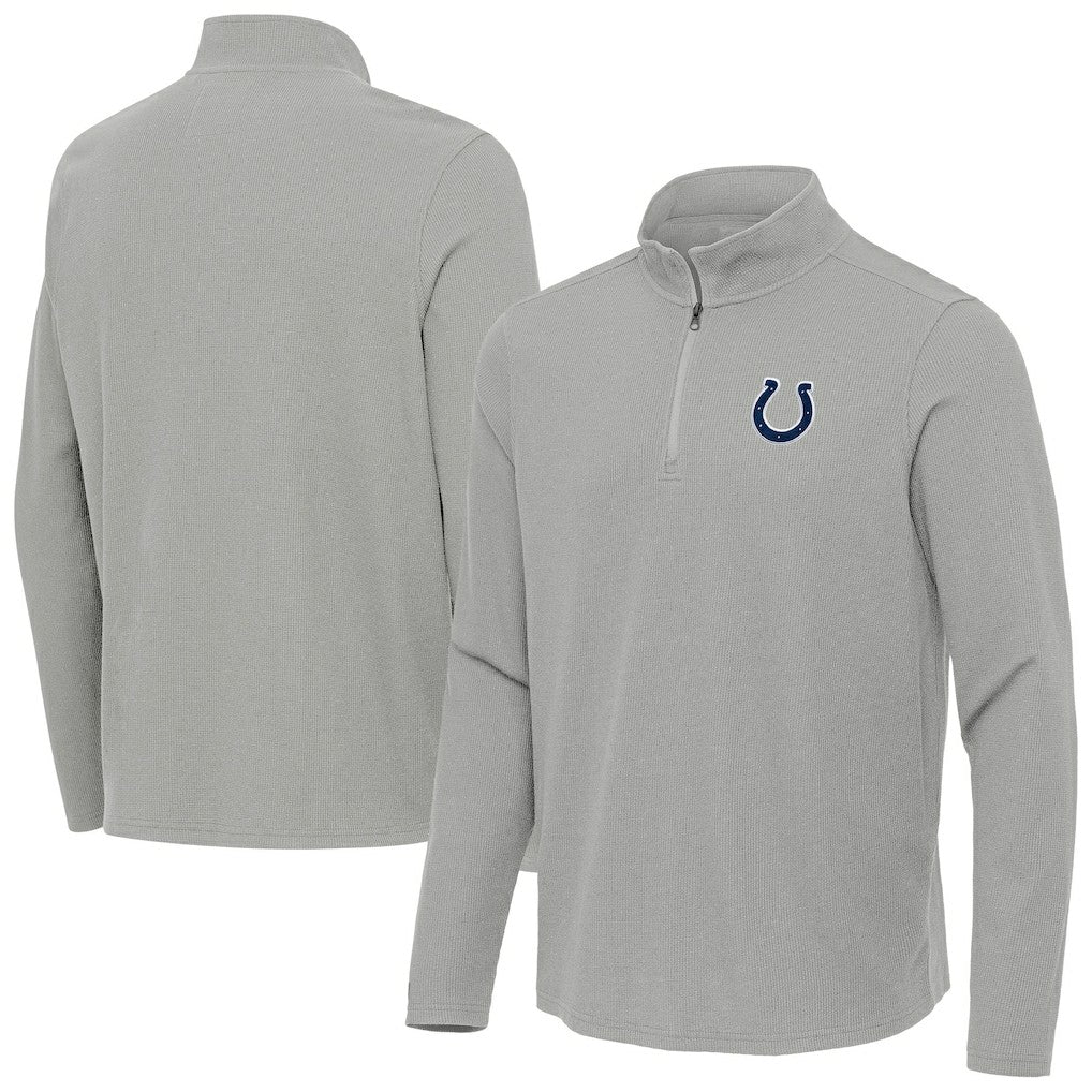Indianapolis Colts  Antigua Sync Tri-Blend Quarter-Zip Pullover
