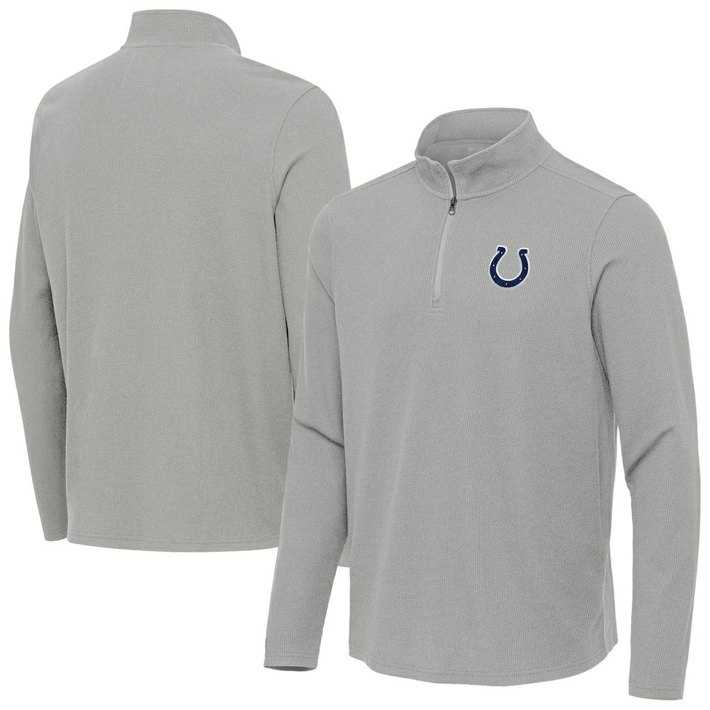 Indianapolis Colts  Antigua Sync Tri-Blend Quarter-Zip Pullover