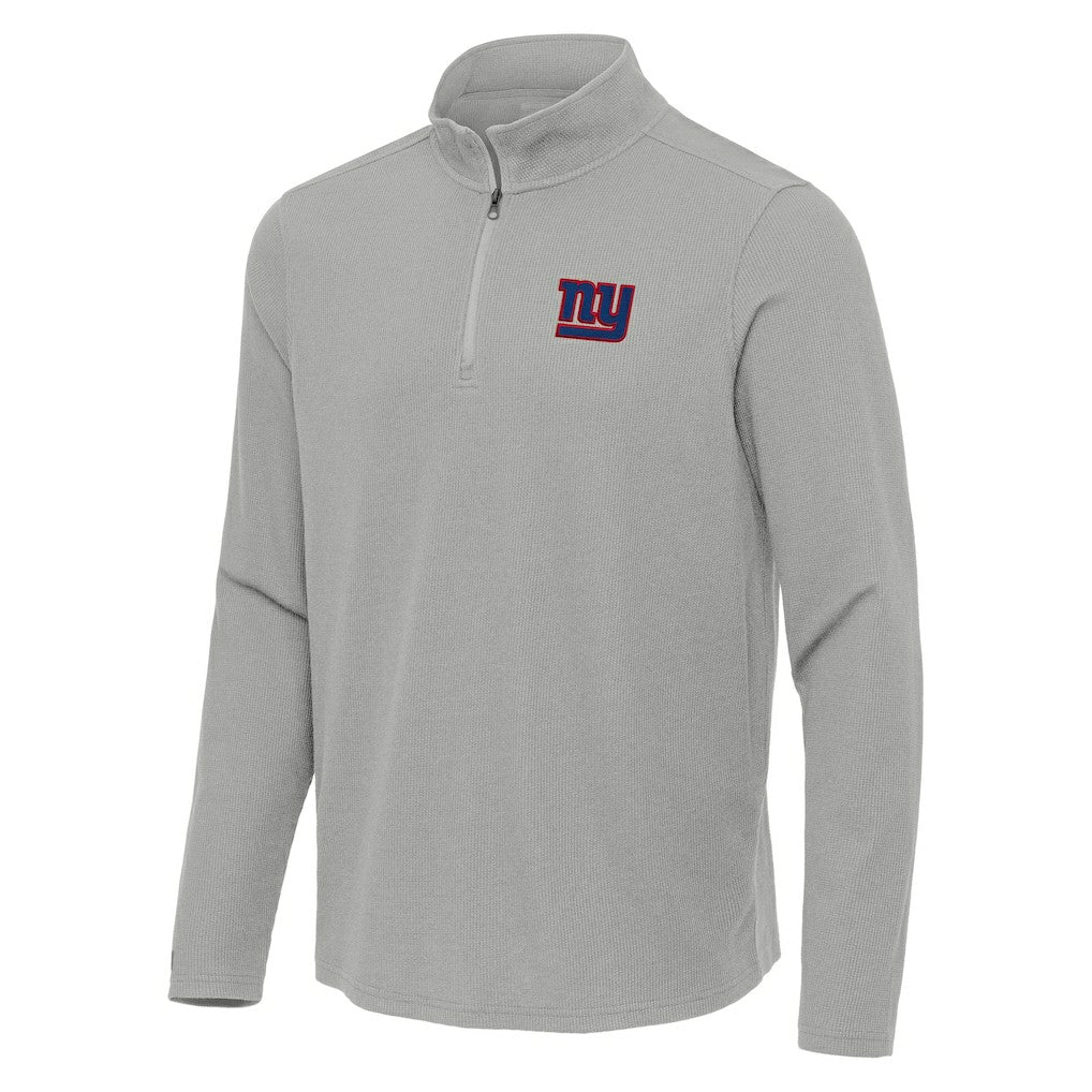 New York Giants  Antigua Sync Tri-Blend Quarter-Zip Pullover