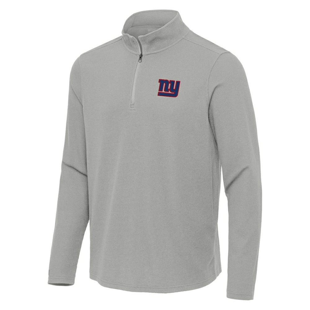 New York Giants  Antigua Sync Tri-Blend Quarter-Zip Pullover
