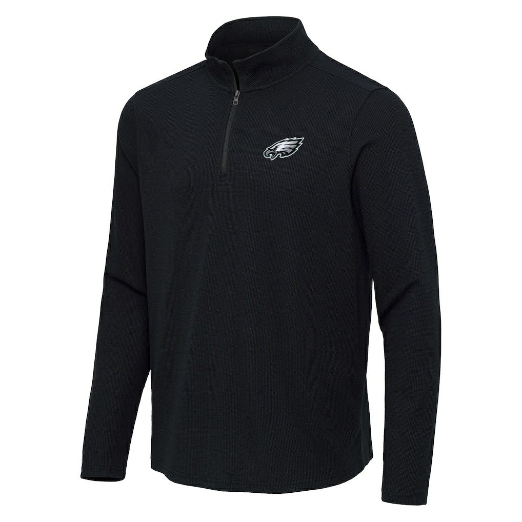 Philadelphia Eagles  Antigua Sync Tri-Blend Quarter-Zip Pullover
