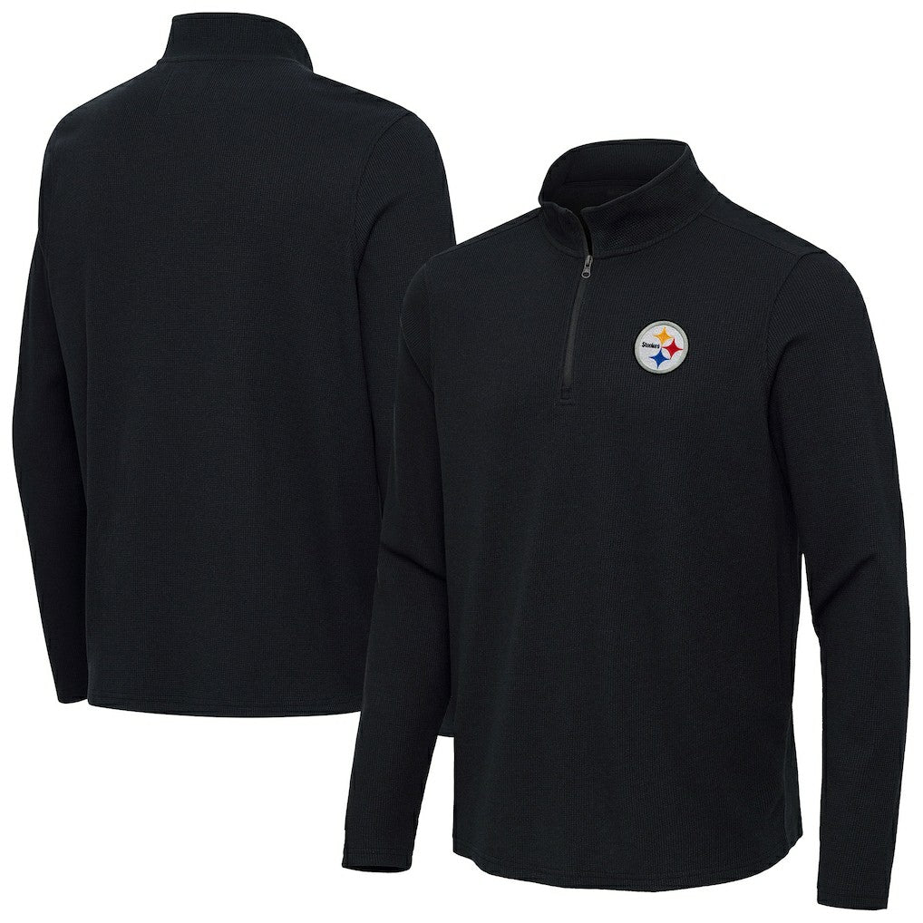 Pittsburgh Steelers  Antigua Sync Tri-Blend Quarter-Zip Pullover