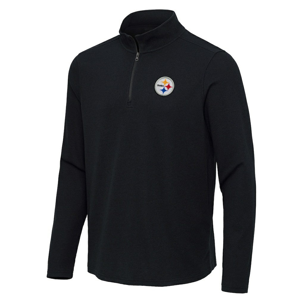Pittsburgh Steelers  Antigua Sync Tri-Blend Quarter-Zip Pullover