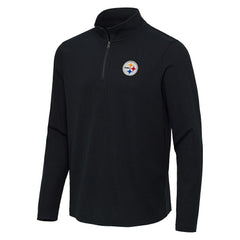 Pittsburgh Steelers  Antigua Sync Tri-Blend Quarter-Zip Pullover