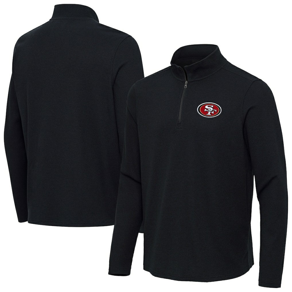San Francisco 49ers  Antigua Sync Tri-Blend Quarter-Zip Pullover