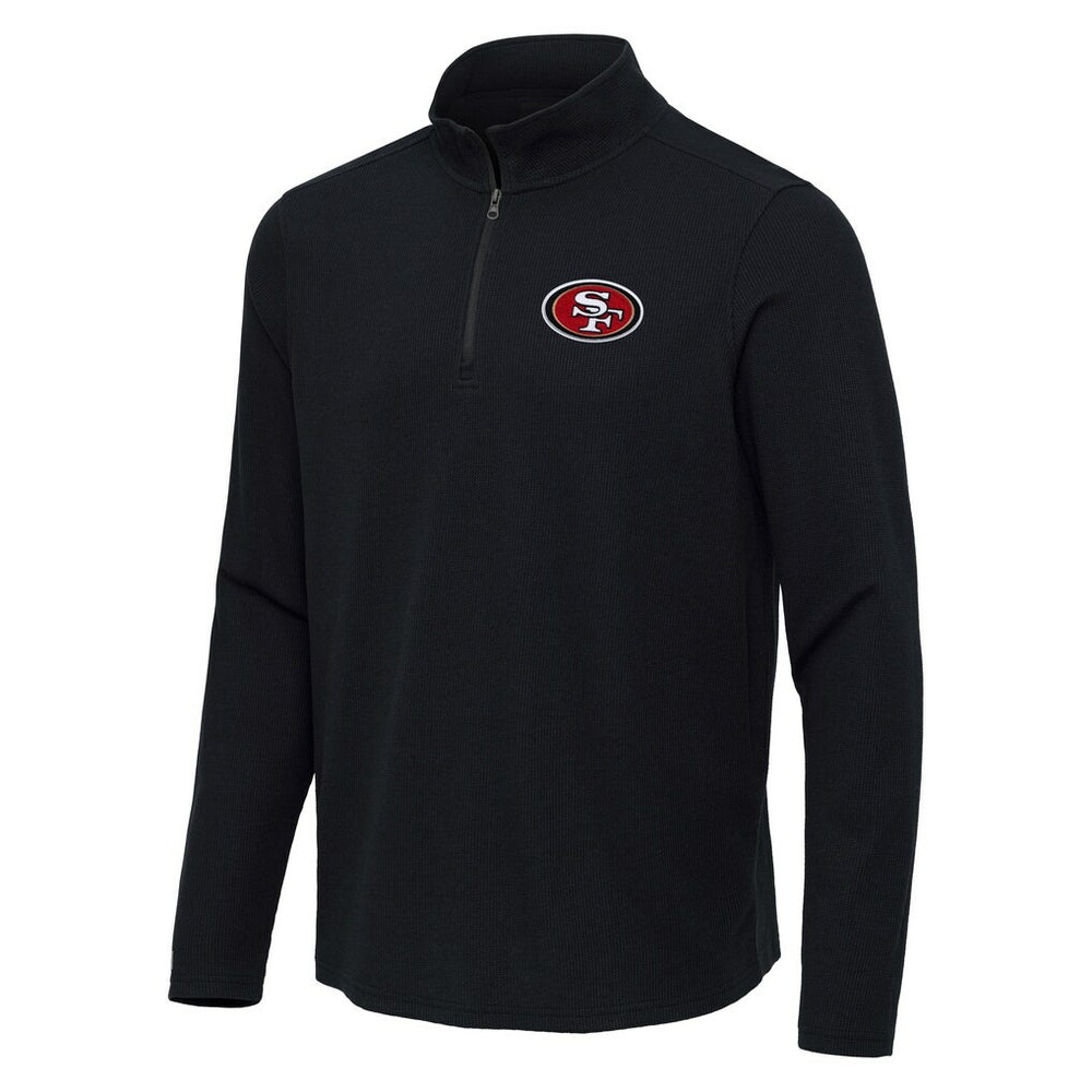 San Francisco 49ers  Antigua Sync Tri-Blend Quarter-Zip Pullover