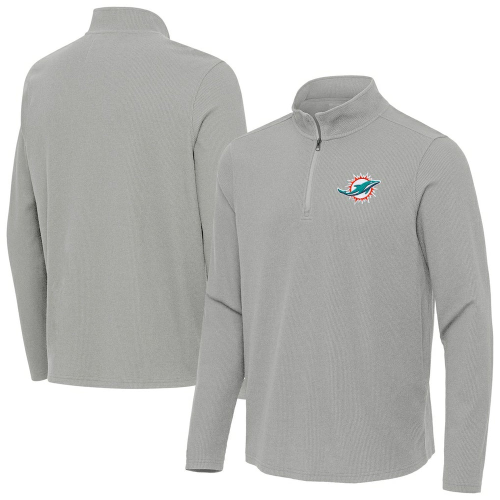 Miami Dolphins  Antigua Sync Tri-Blend Quarter-Zip Pullover