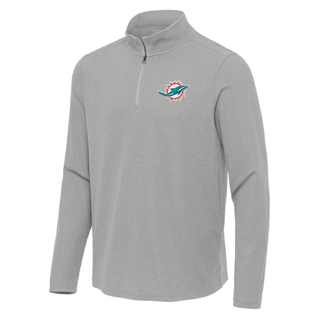 Miami Dolphins  Antigua Sync Tri-Blend Quarter-Zip Pullover