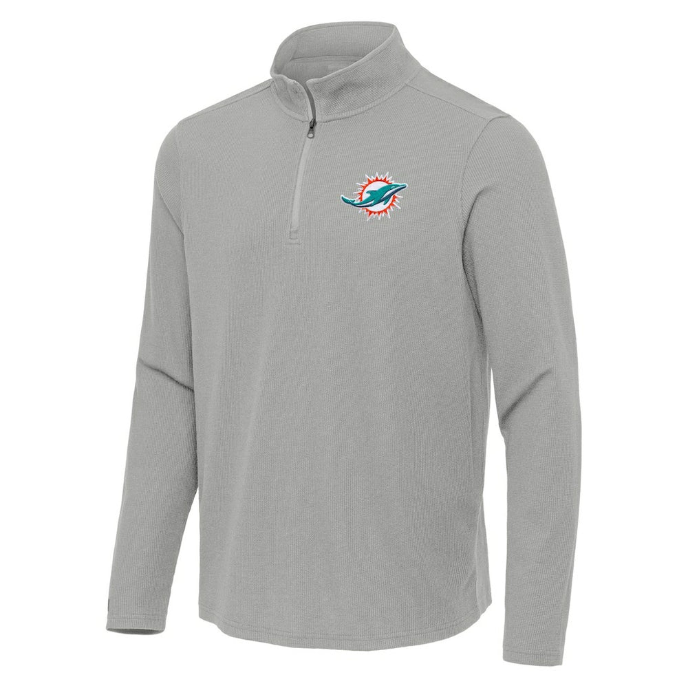 Miami Dolphins  Antigua Sync Tri-Blend Quarter-Zip Pullover