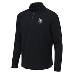 Minnesota Vikings  Antigua Sync Tri-Blend Quarter-Zip Pullover