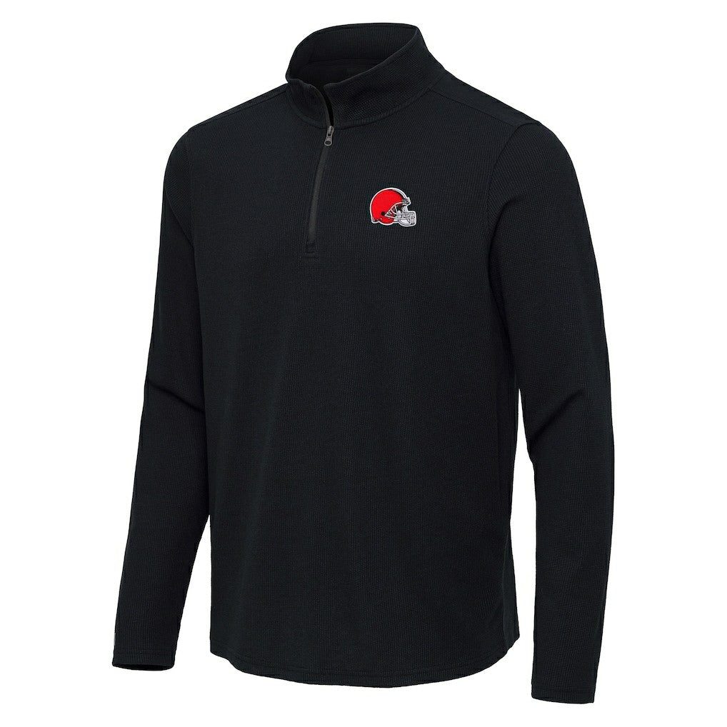 Cleveland Browns  Antigua Sync Tri-Blend Quarter-Zip Pullover