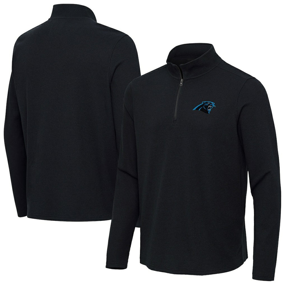 Carolina Panthers  Antigua Sync Tri-Blend Quarter-Zip Pullover