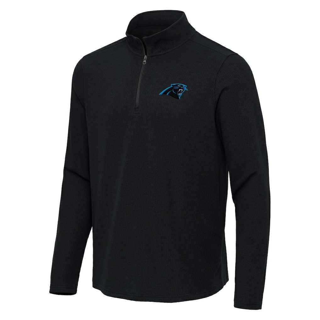 Carolina Panthers  Antigua Sync Tri-Blend Quarter-Zip Pullover