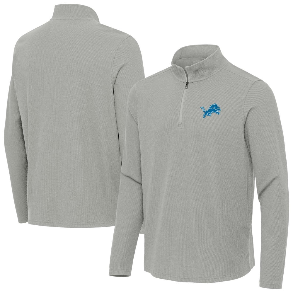 Detroit Lions  Antigua Sync Tri-Blend Quarter-Zip Pullover