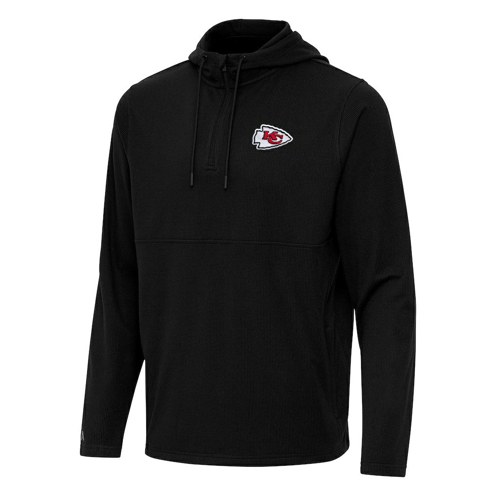 Kansas City Chiefs  Antigua Connected Quarter-Zip Pullover Hoodie