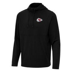 Kansas City Chiefs  Antigua Connected Quarter-Zip Pullover Hoodie