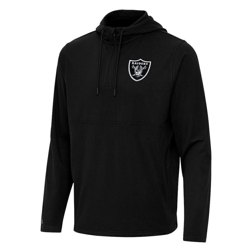 Las Vegas Raiders  Antigua Connected Quarter-Zip Pullover Hoodie