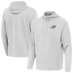 Miami Dolphins  Antigua Connected Quarter-Zip Pullover Hoodie