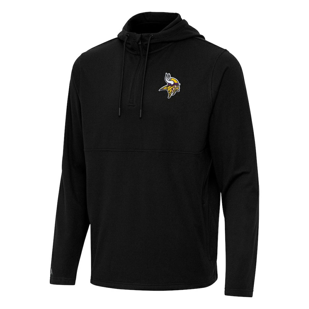 Minnesota Vikings  Antigua Connected Quarter-Zip Pullover Hoodie
