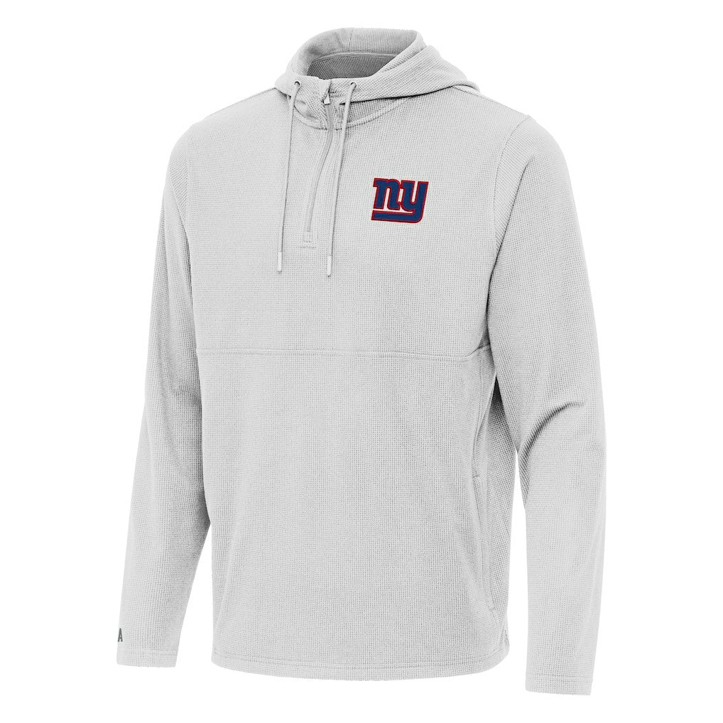 New York Giants  Antigua Connected Quarter-Zip Pullover Hoodie