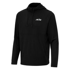 New York Jets  Antigua Connected Quarter-Zip Pullover Hoodie