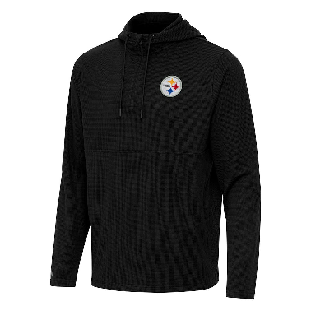 Pittsburgh Steelers  Antigua Connected Quarter-Zip Pullover Hoodie