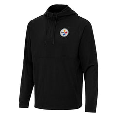 Pittsburgh Steelers  Antigua Connected Quarter-Zip Pullover Hoodie