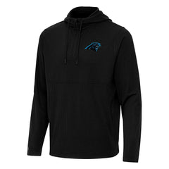 Carolina Panthers  Antigua Connected Quarter-Zip Pullover Hoodie